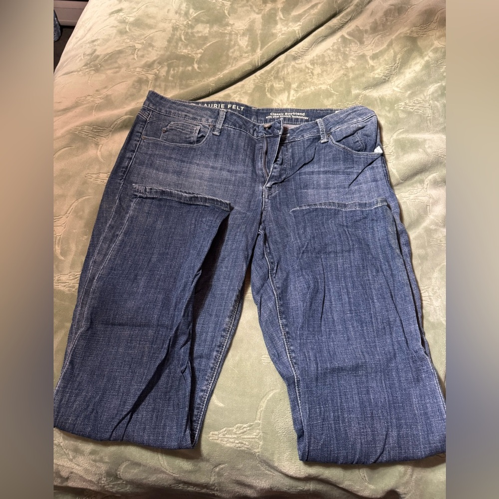Laurie Felt Women's Classic Boyfriend Jeans - Dark Blue